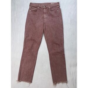 Rag & Bone Nina Jeans Womens‎ 27 High Rise Cigarette Light Plum Organic Cotton